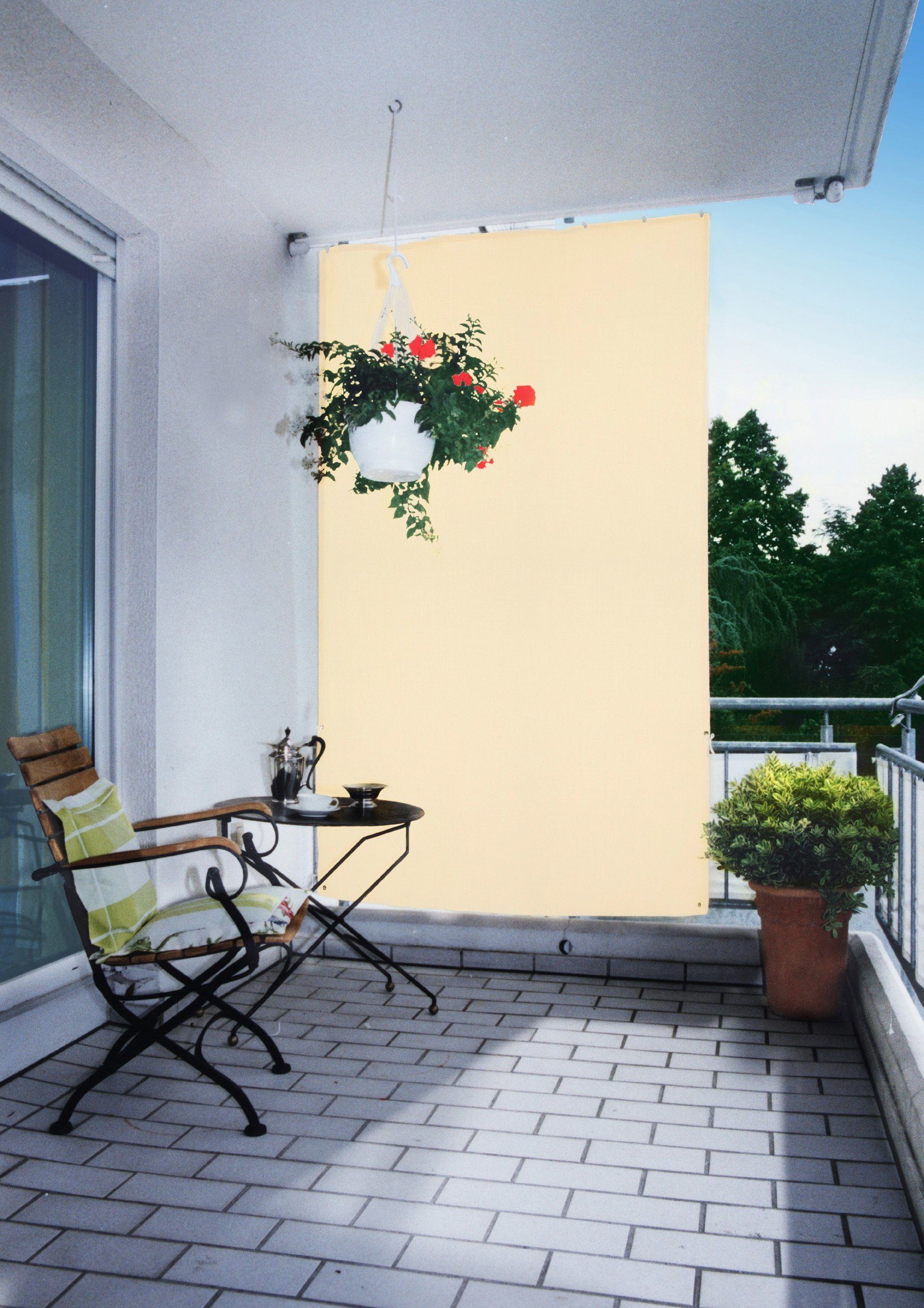 Floracord Senkrechtmarkise BxH: 140x230 cm, elfenbein