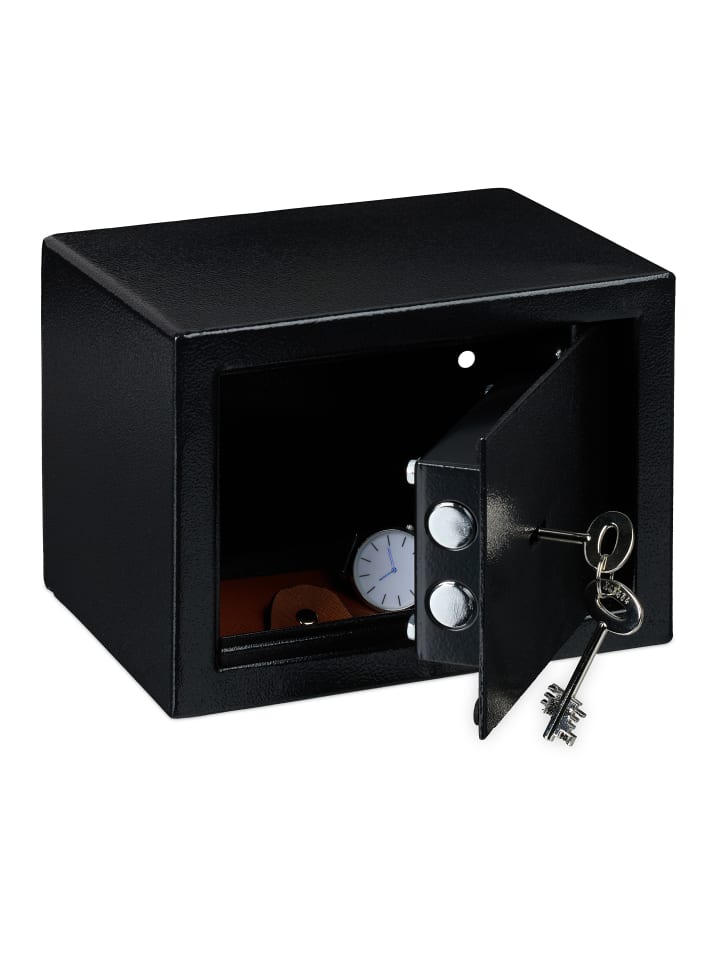 relaxdays Wandtresor in Schwarz - (B)23 x (H)17 x (T)17 cm günstig kaufen onesize