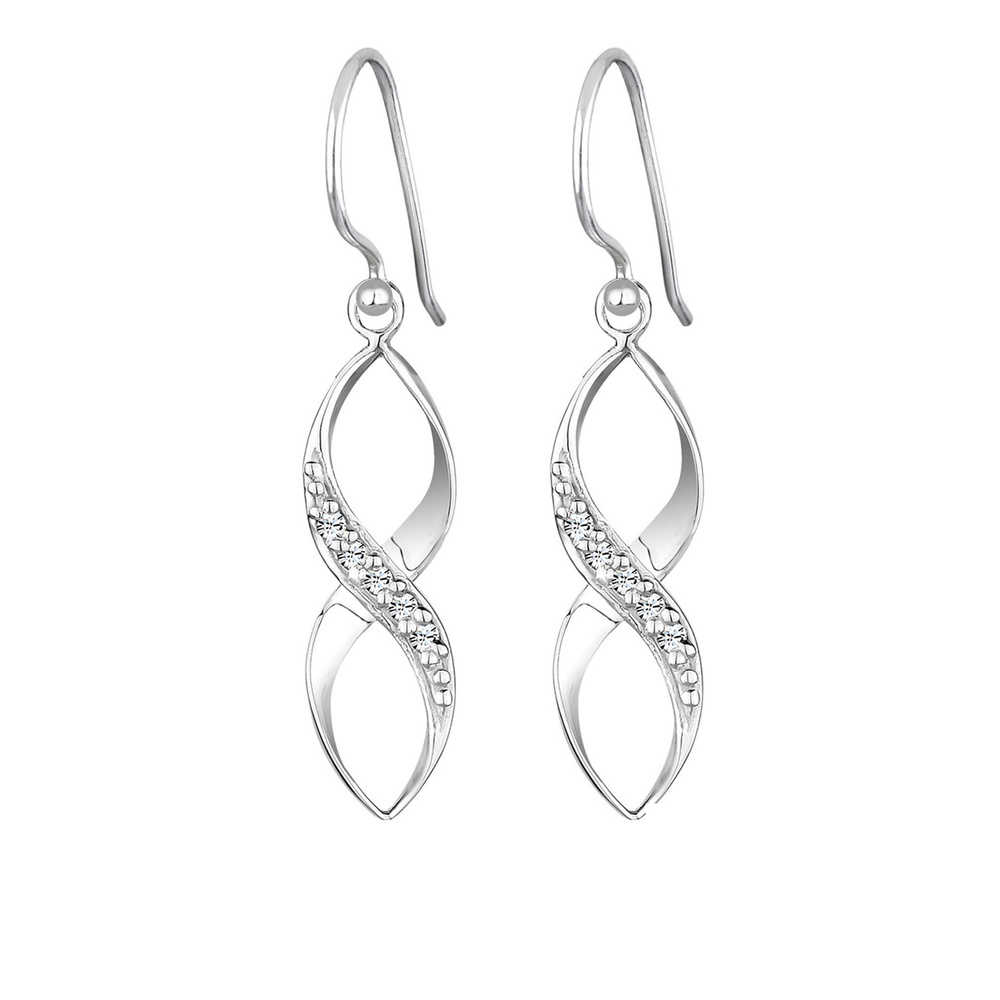 Elli Elli Boucles d'Oreilles Femmes Pendentif d'oreilles Spirale Infinité Délicat avec Boucles d'oreilles