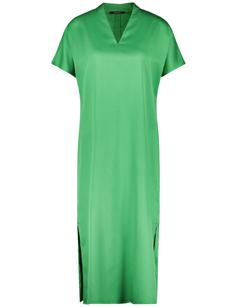 Fließendes Midikleid mit V-Ausschnitt