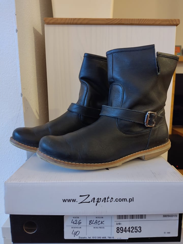 Zapato Leder-Boots in Schwarz günstig kaufen 40