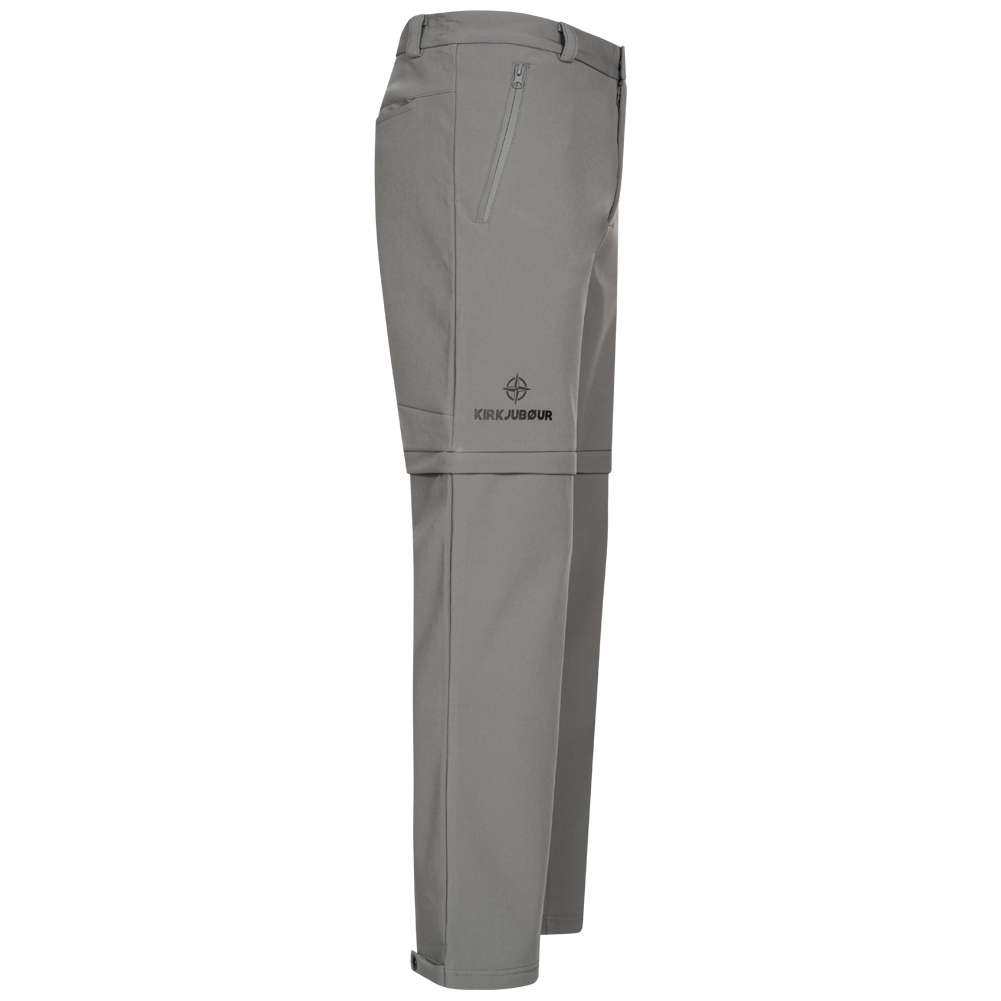 KIRKJUBØUR® Zip-Off Herren 2-in-1 Trekking Wanderhose grau