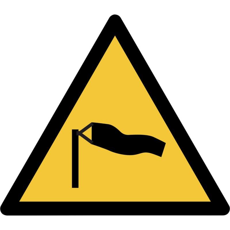 Djois Warnschild Warnung vor starkem Wind Klebstoff, einschraubbar PP (Polypropylen) 20 (B) x 0,14 (H) cm 3 Stück