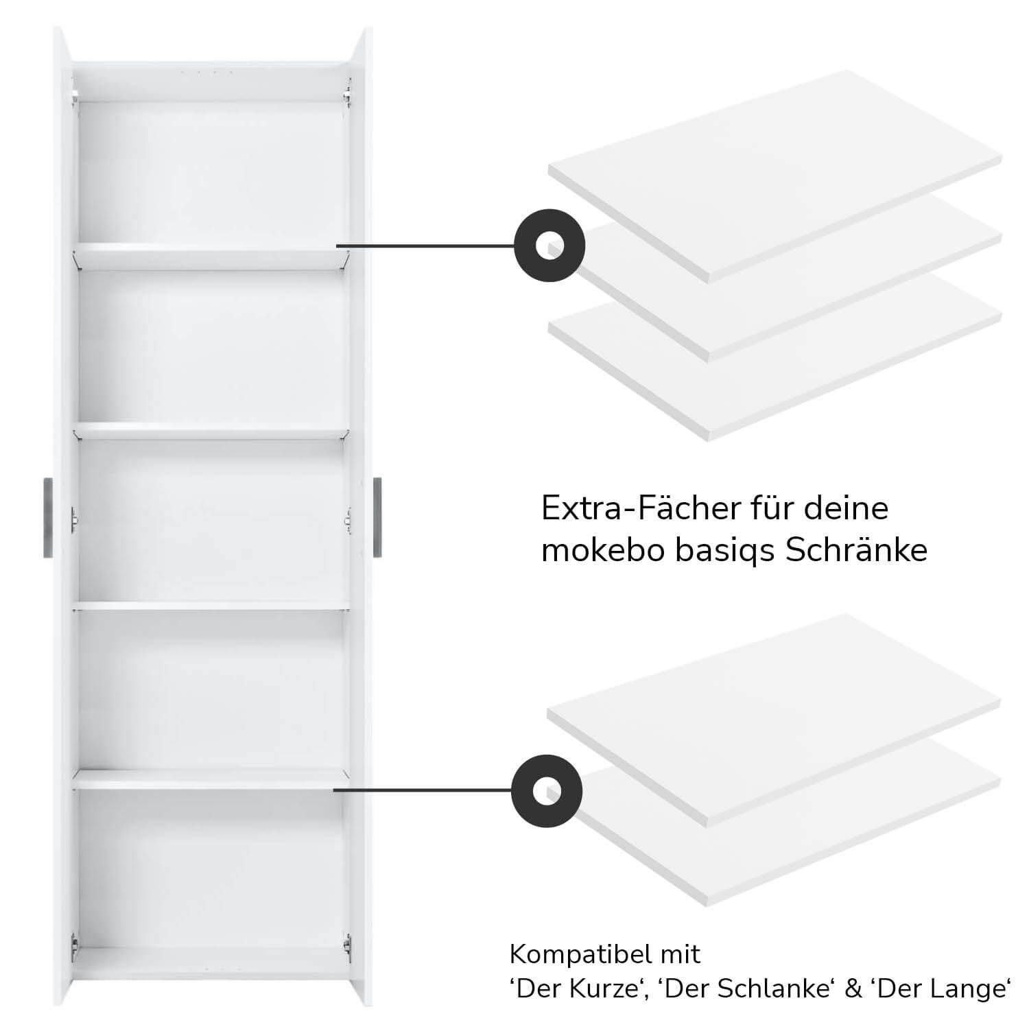 mokebo Einlegeboden Die Einleger (2er-Set), Böden für Mehrzweckschränke Der Lange, Der Praktische & Der Schlanke
