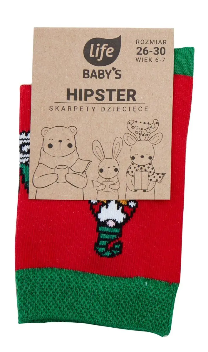 Hipster čarape za djecu Life, uzorak vilenjaka, veličina 19-22, 1 par