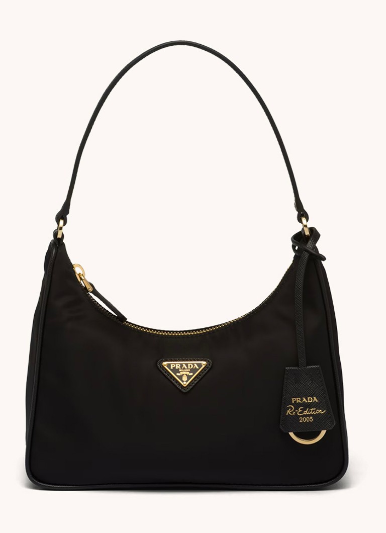 Sac bandoulière Prada Re-Edition 2005 en nylon avec détails en cuir