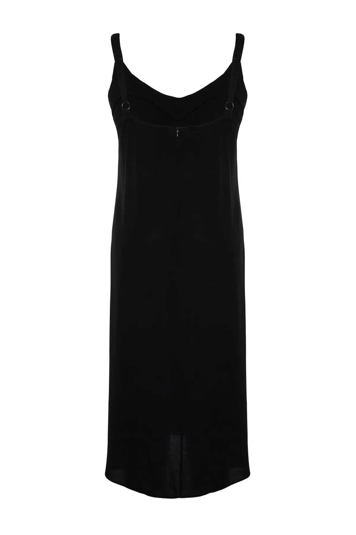 Trendyol Curve  Schwarzes gewebtes Schlitzkleid TBSSS22EL1094
