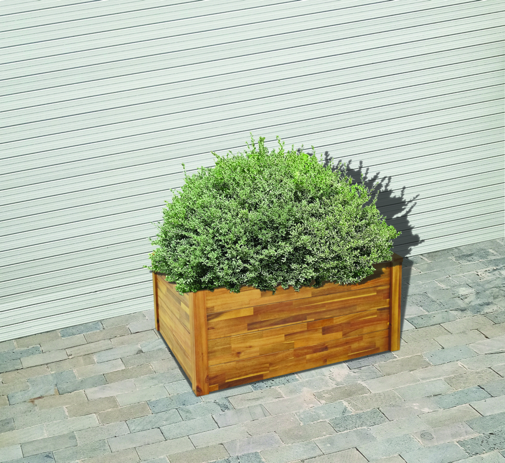 Hardin 1fachgut Holz Pflanzkübel, Pflanzkübel, Blumenkasten, Blumenkübel 118 x 78 x 34 cm FSC braun