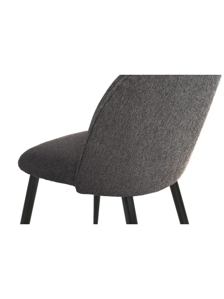 byLiving 2-er-Set: Esszimmerstuhl NAYLA in Dunkelgrau günstig kaufen onesize