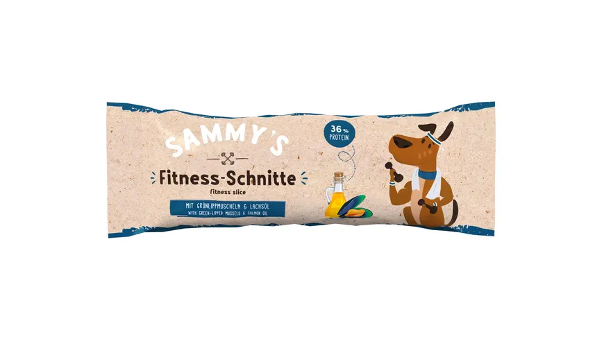 Sammy's Hundesnack Fitness-Schnitte Grünlippmischeln & Lachsöl 25 g