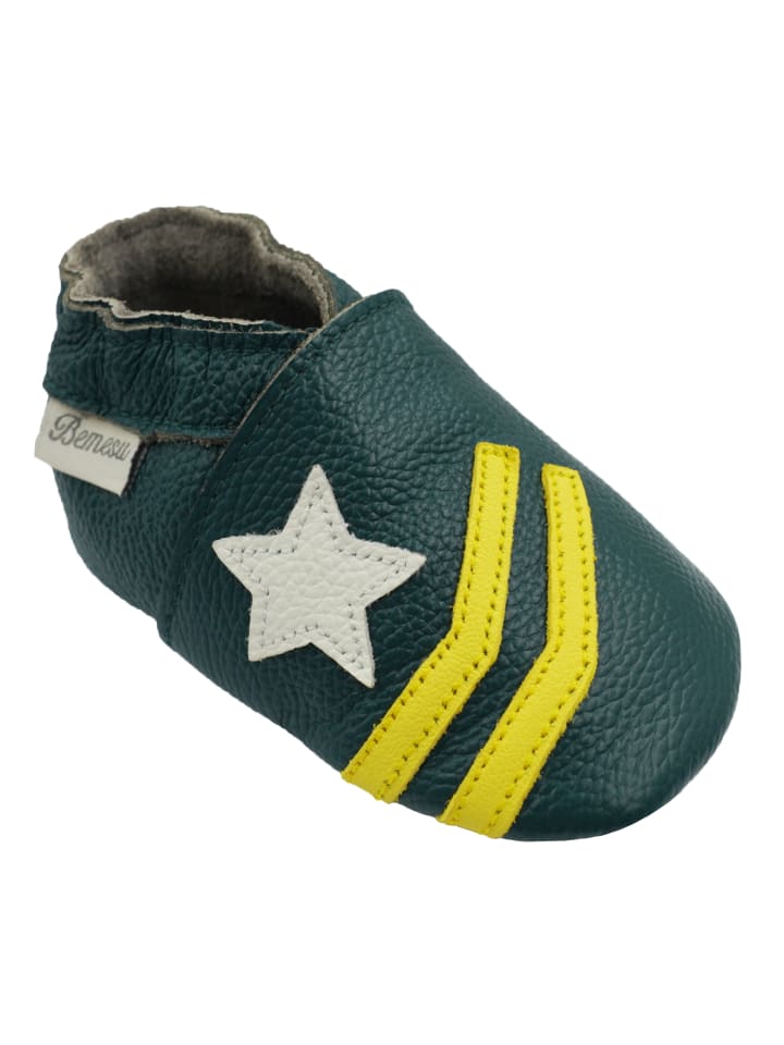 Yalion Leder-Krabbelschuhe 