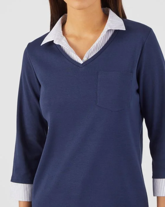 Tee-shirt effet 2 en 1 coton biologique