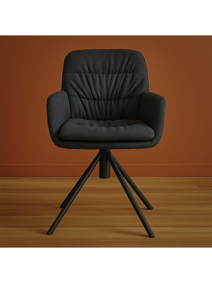 B&D Home Drehstuhl CAZAR in Anthrazit - (B)57,5 x (H)90 x (T)65,5 cm günstig kaufen onesize