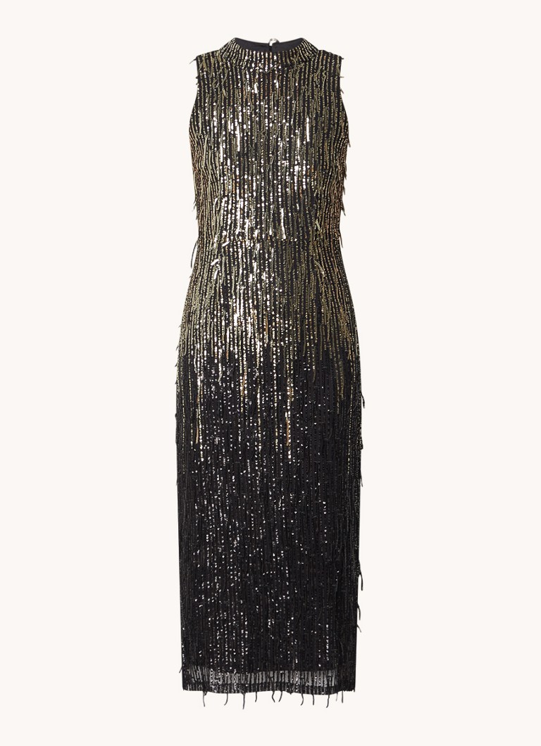 Robe midi sans manches Clover de Phase Eight, ornée de sequins et de franges