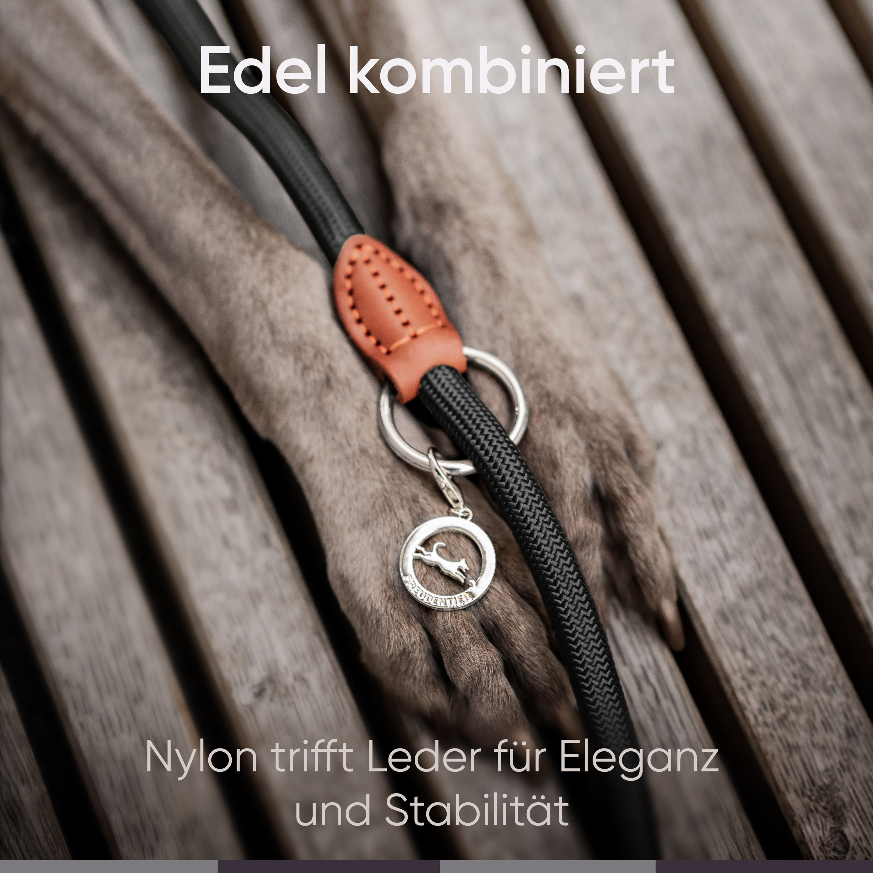 Freudentier Hundeleinen Freudentier runde Hundeleine aus Nylon