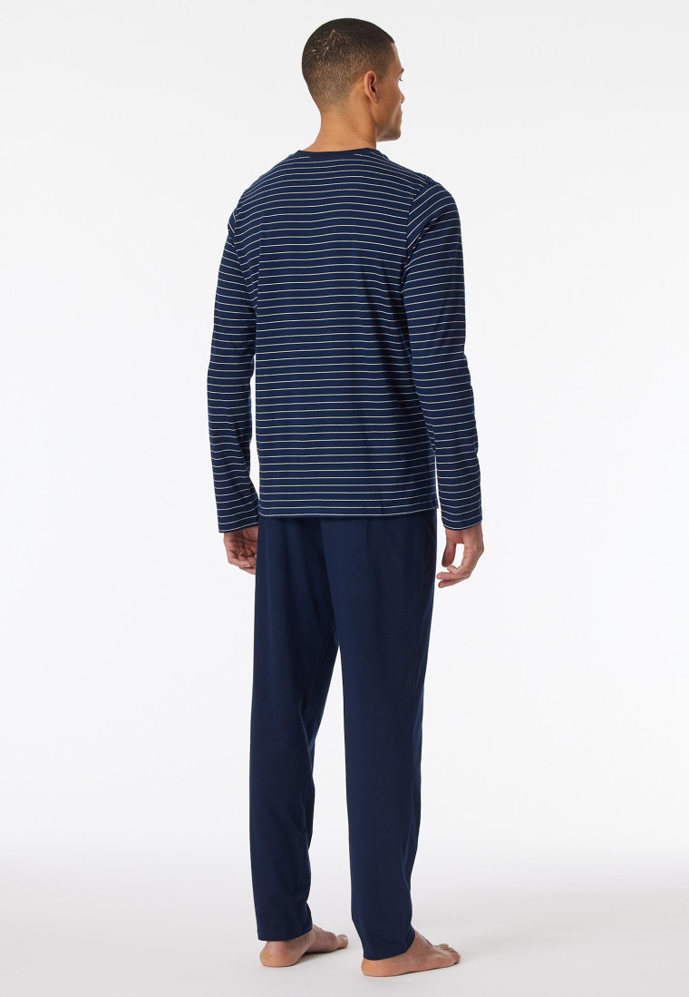 Schlafanzug lang Streifen admiral - Casual Essentials
