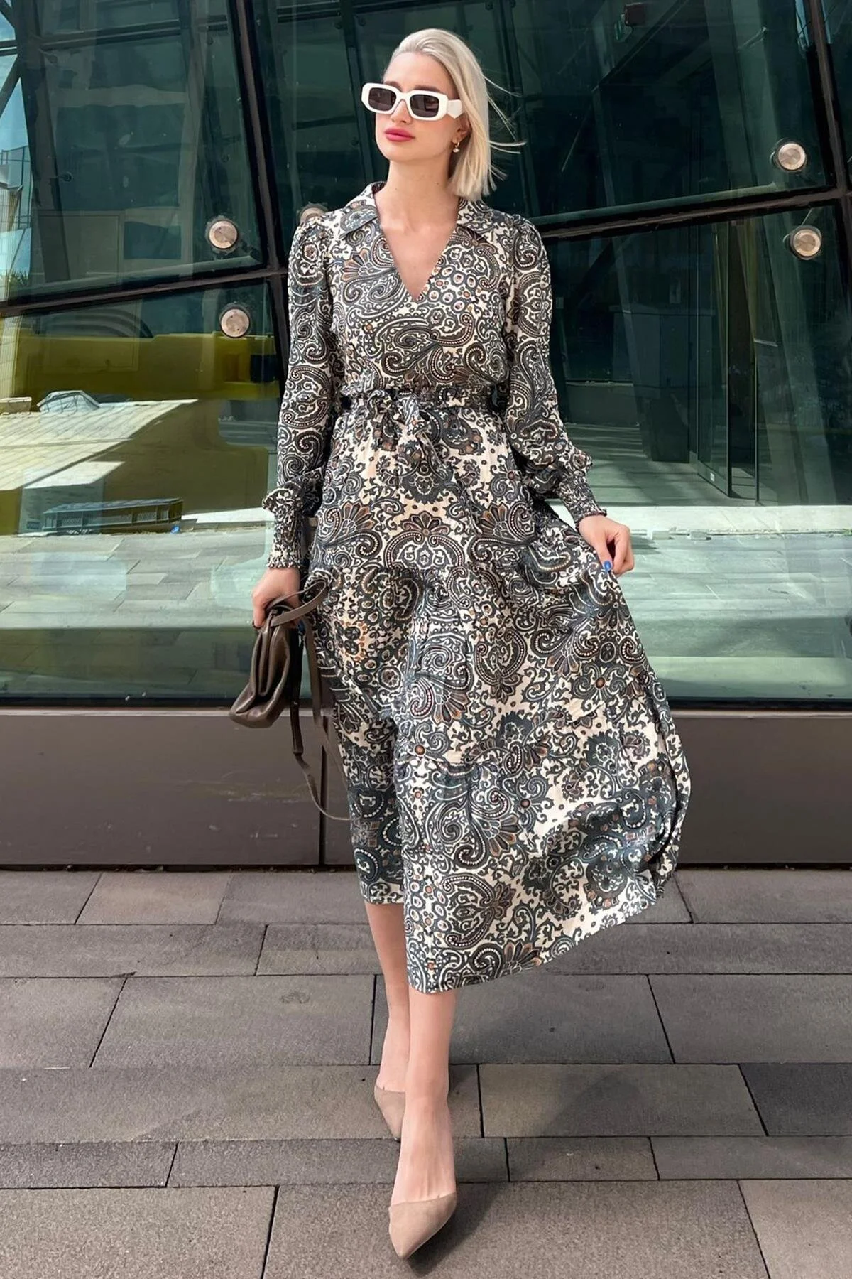 Madmext  Kleid - Grün - A-Linie