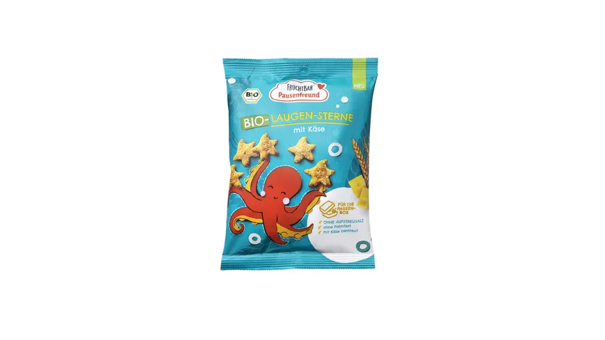 FRUCHTBAR Pausenfreund Bio-Laugen-Sterne mit Käse 70 g