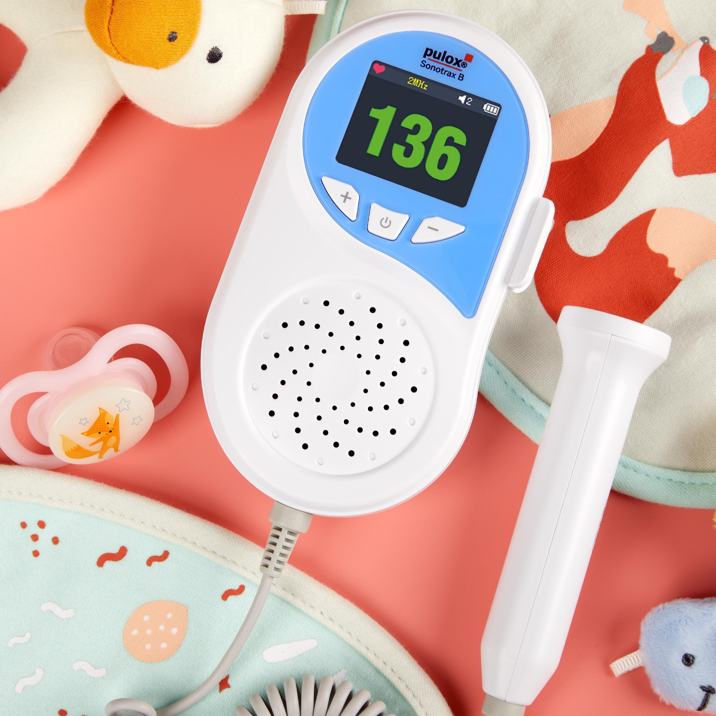 pulox Babyphone Sonotrax B - Ultraschall Fetal-Doppler mit Lautsprecher