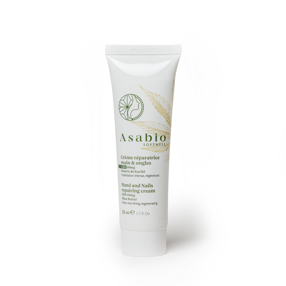 asabio Crème Réparatrice Mains et Ongles Crème hydratante et apaisante