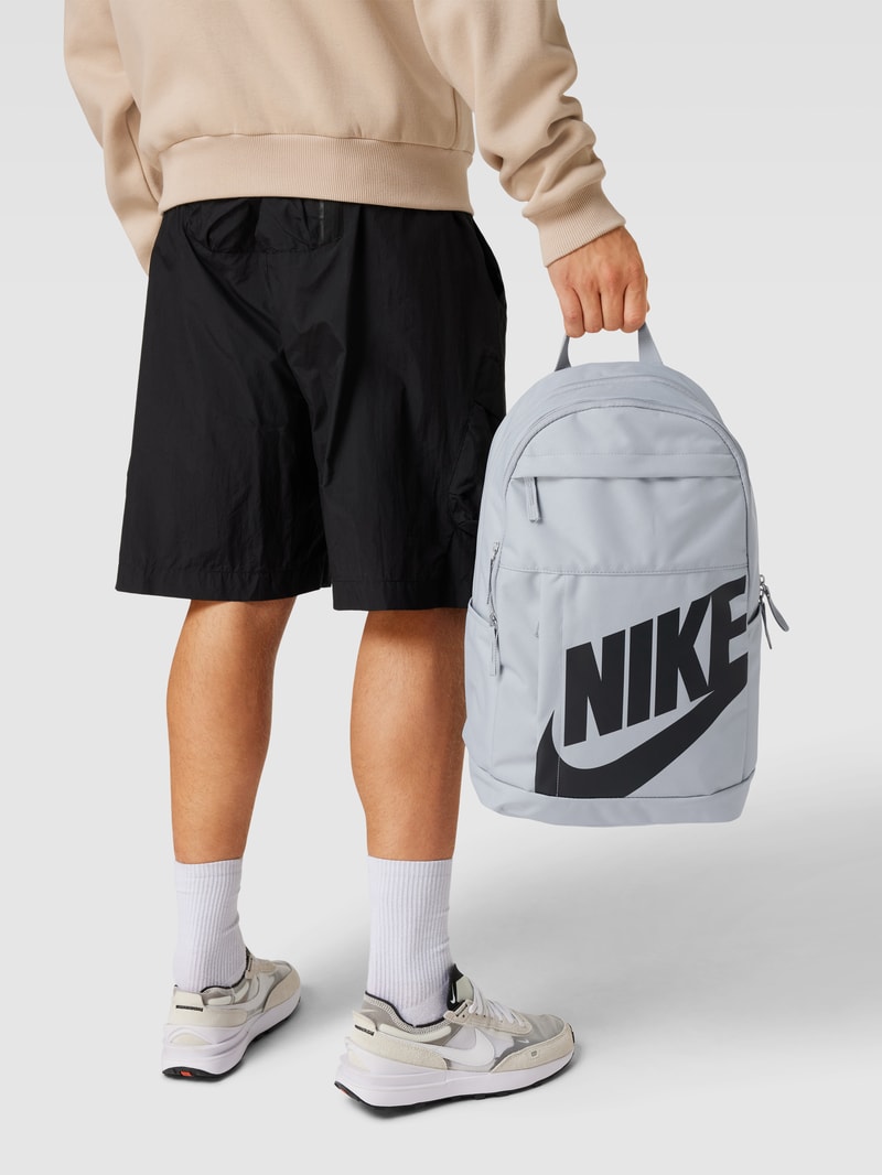 Rucksack mit Label-Print in beige