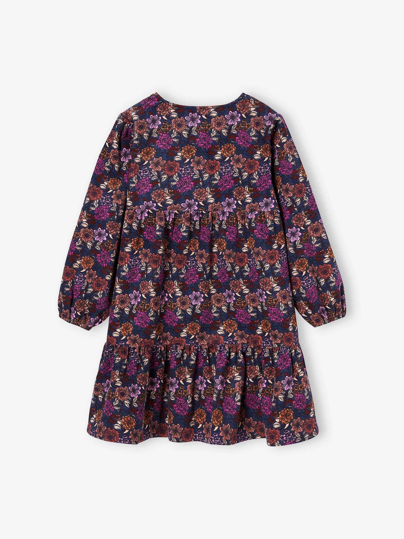 Vertbaudet Mädchen Cordkleid - nachtblau