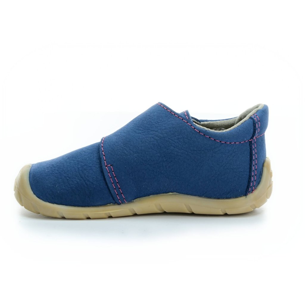 Fare 5012252 blaue Barfußschuhe mit pink Steppung (bare)