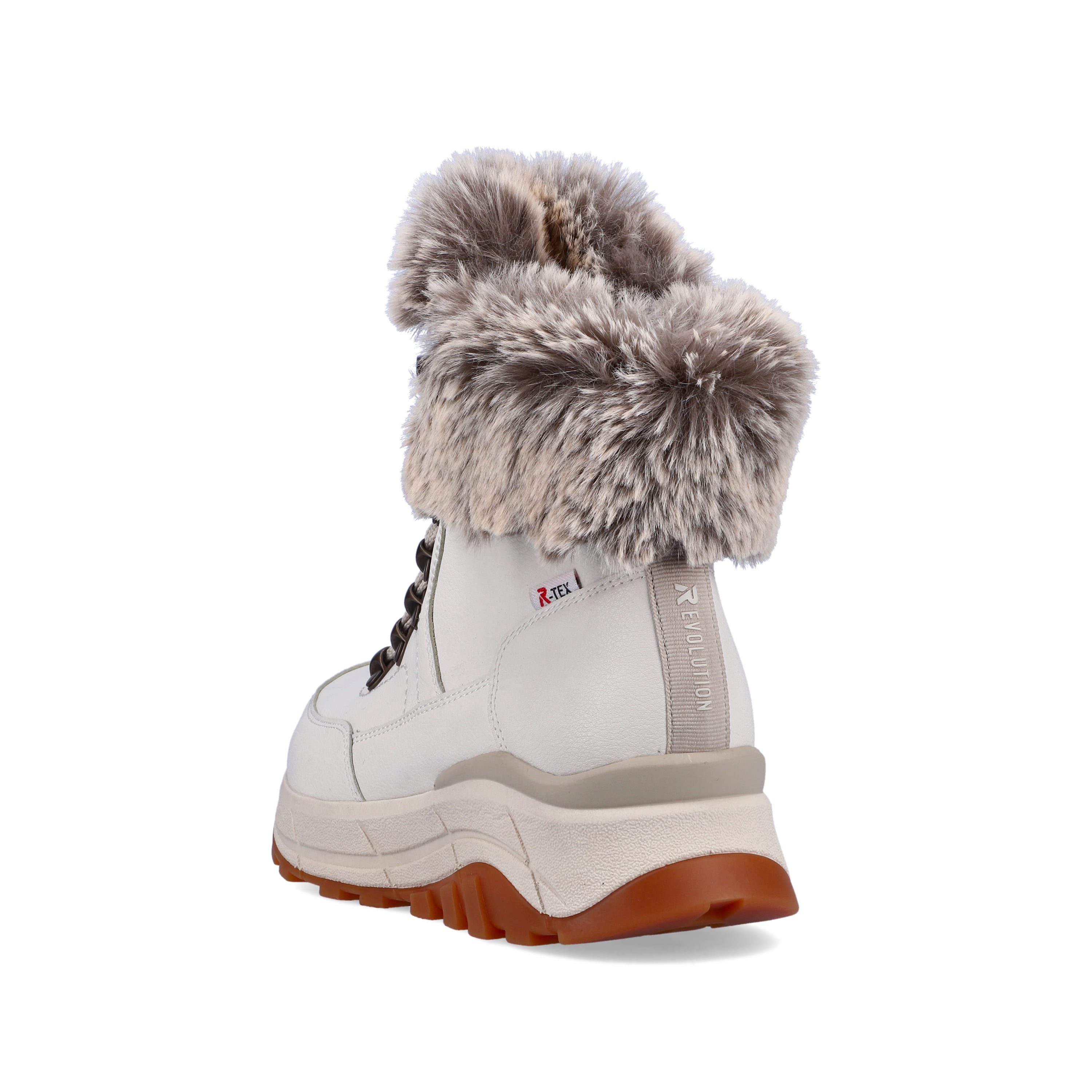 Rieker Damen Schnürstiefel frost white
