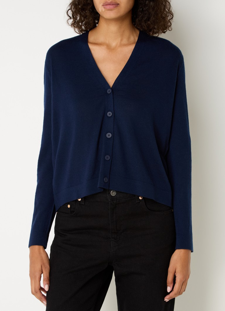Gilet Benetton en laine vierge à maille fine et col en V