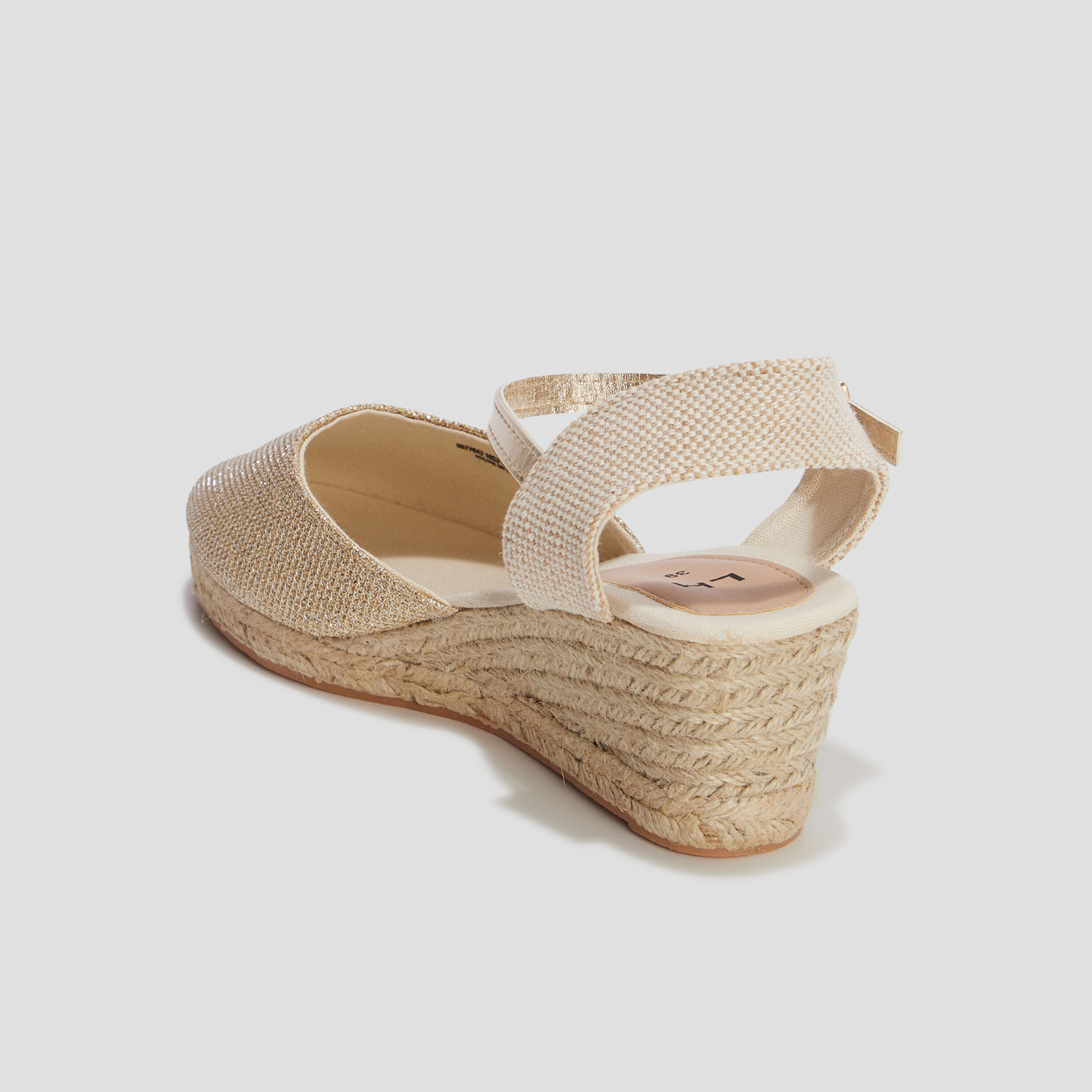 Sandales espadrilles compensées jaune or femme | La Halle