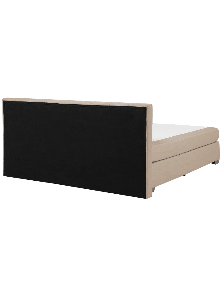 Beliani Doppelbett ADMIRAL in Beige/Silber - (W) 190 x (H) 90 x (L) 215 cm günstig kaufen onesize