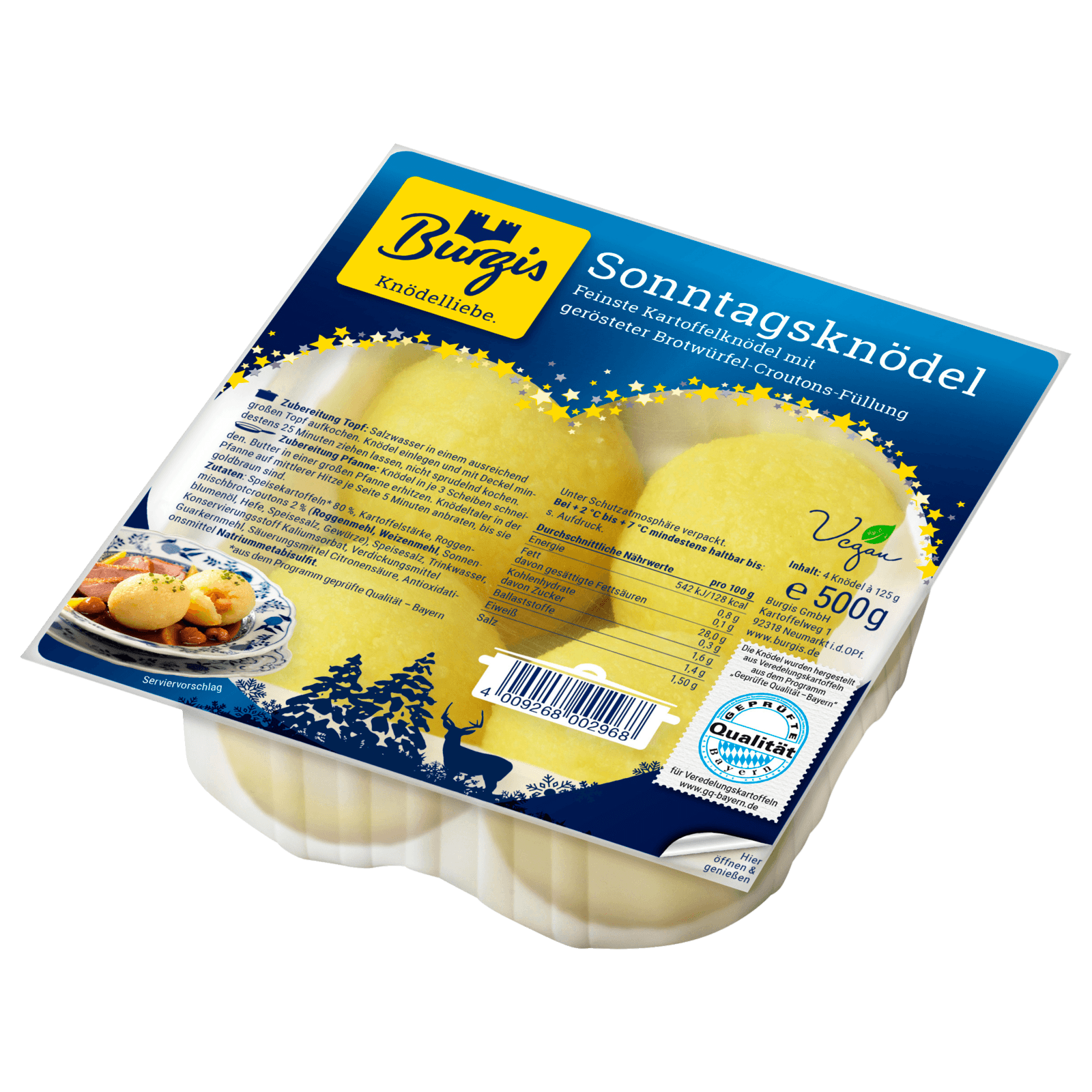 Burgis Sonntagsknödel gefüllt 500g