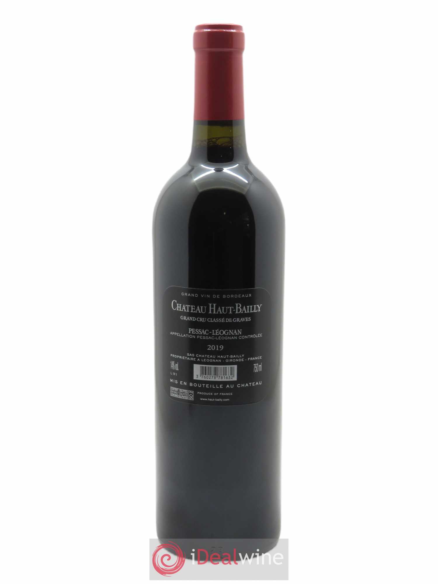 Château Haut-Bailly Cru Classé de Graves (CBO à partir de 6 BTS) 2019 - Lot de 1 Bouteille