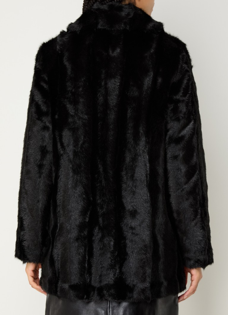 Claudie Pierlot Faux fur coat with side pockets