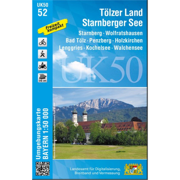 Tölzer Land - Starnberger See 1 : 50 000 (UK50-52) - Wanderkarte