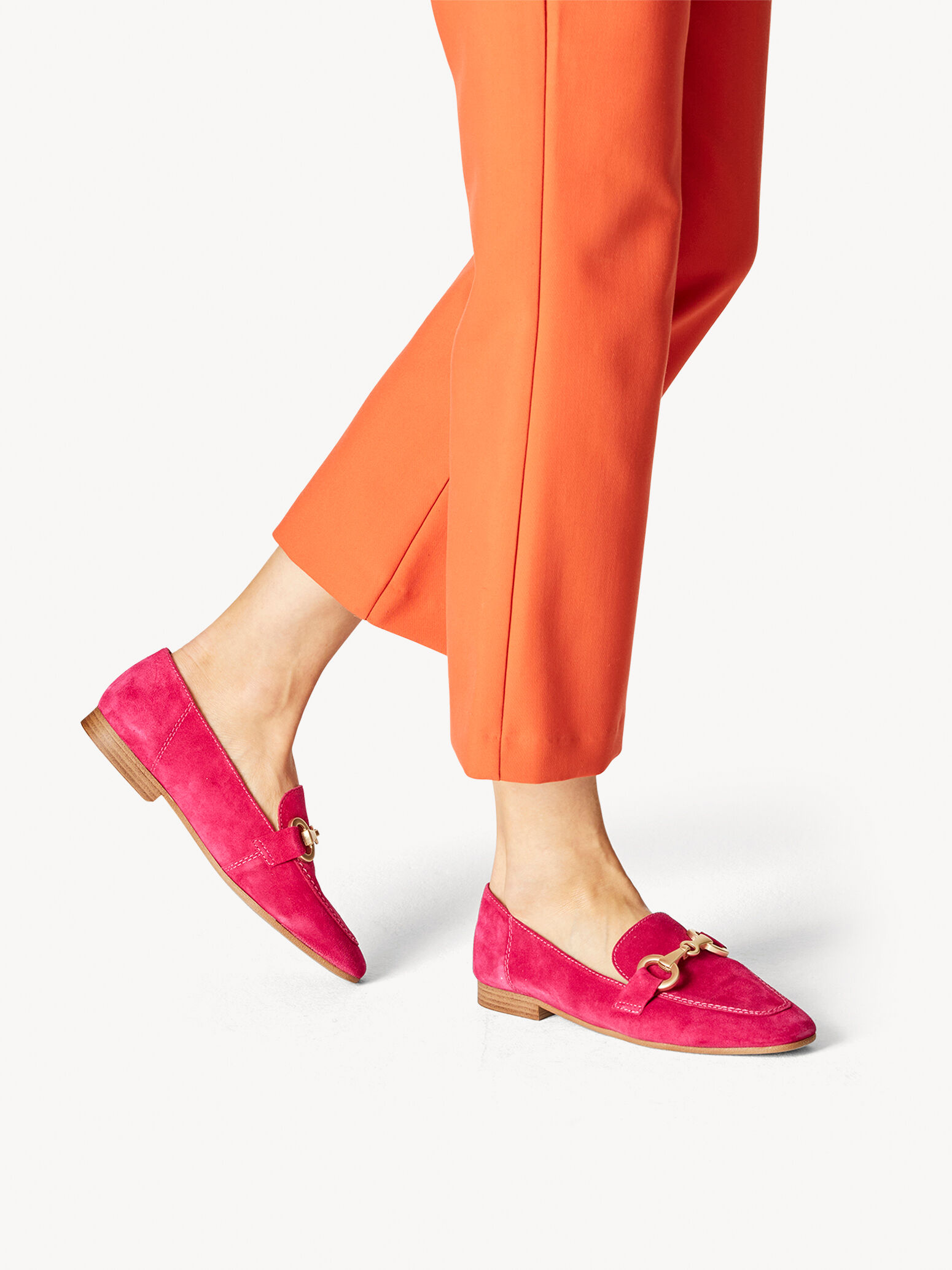 Slipper en cuir - rose fuchsia