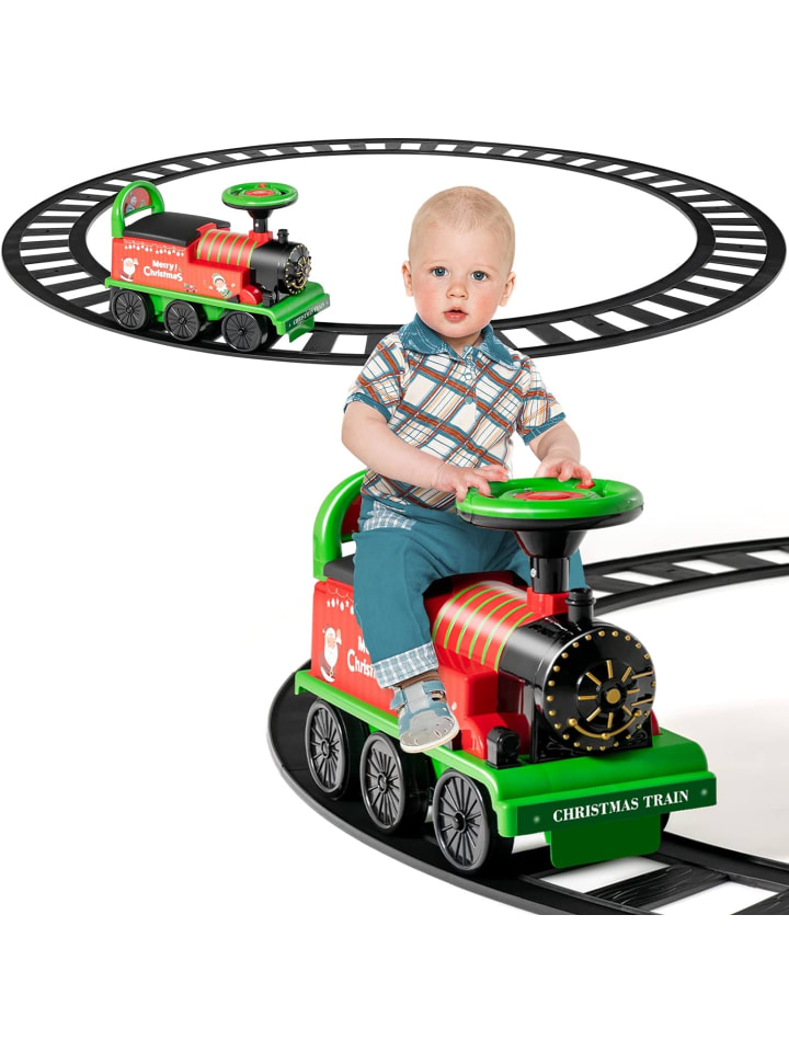 COSTWAY Aufsitz Lokomotive mit Bahn in Gr眉n günstig kaufen onesize