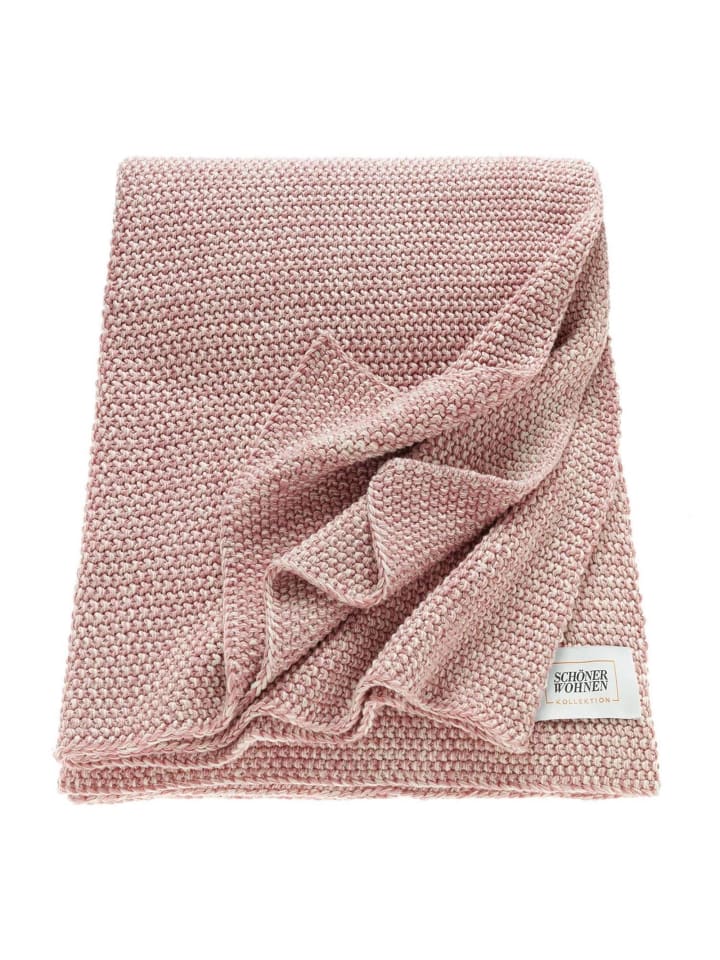 Schöner Wohnen Kollektion Kuscheldecke MELANGE in Altrosa günstig kaufen 130 x 170 cm