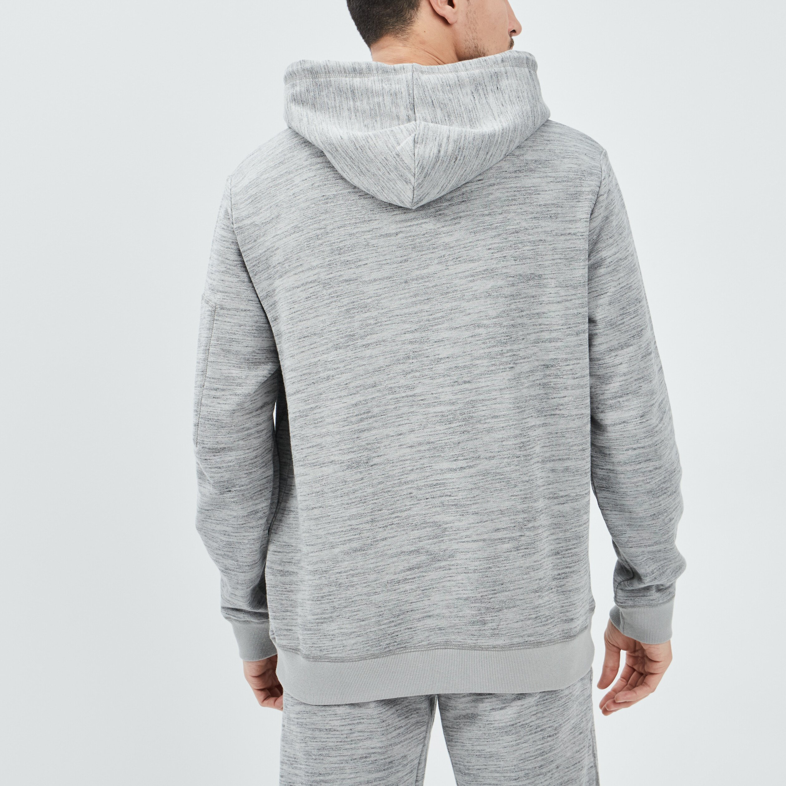 Sweat zippé à capuche gris clair homme | La Halle