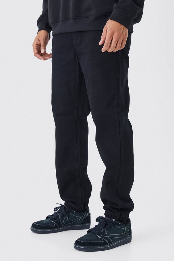 Jogginghose aus Stretch-Denim mit geradem Bein