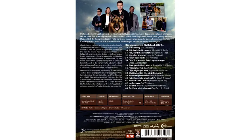 Hudson und Rex - Die komplette 4. Staffel (Fernsehjuwelen)  [4 DVDs]