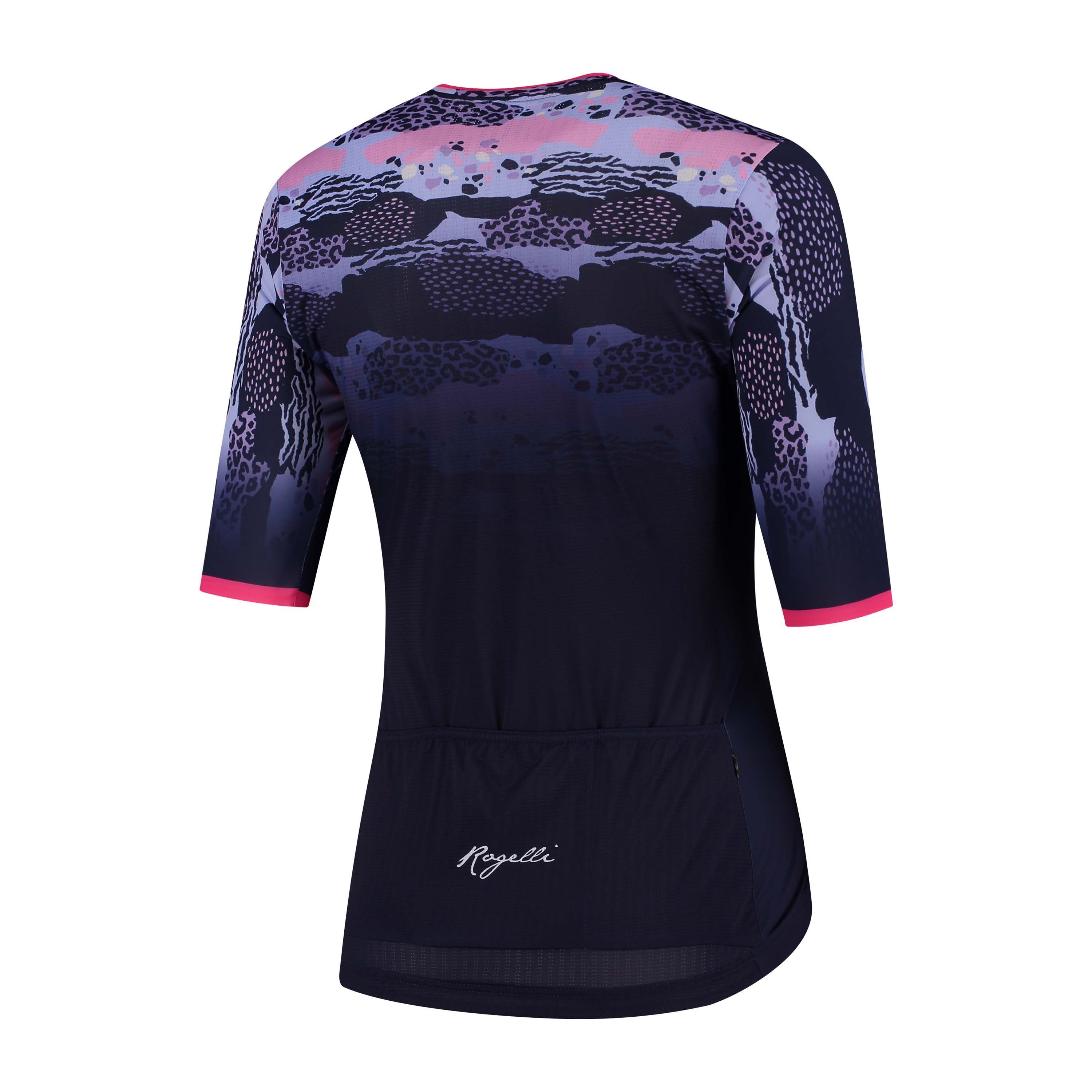 Rogelli Animal Blau/Rosa Damen Radtrikot Kurzarm