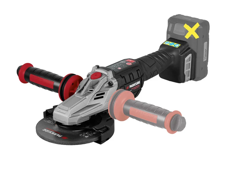 Esmerilhadeira angular sem fio PARKSIDE PERFORMANCE® com cabeça plana PPWSFA 20-Li A2, 20 V