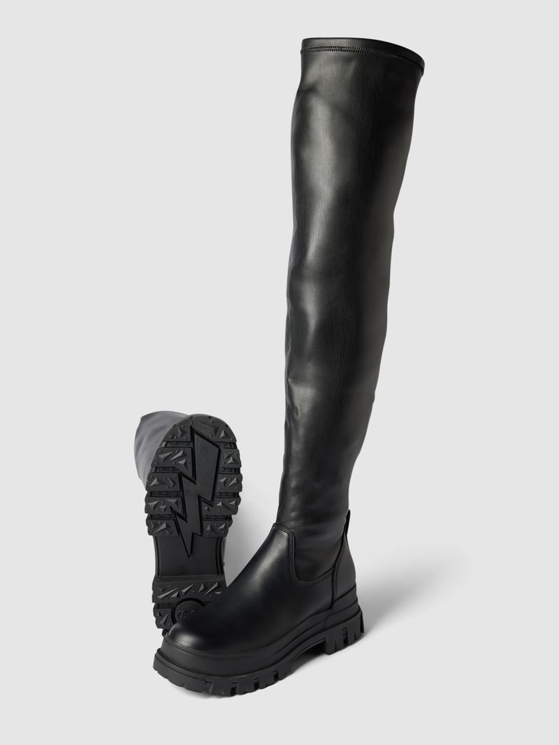 Stiefel mit strukturierter Sohle Modell 'ASPHA' in schwarz