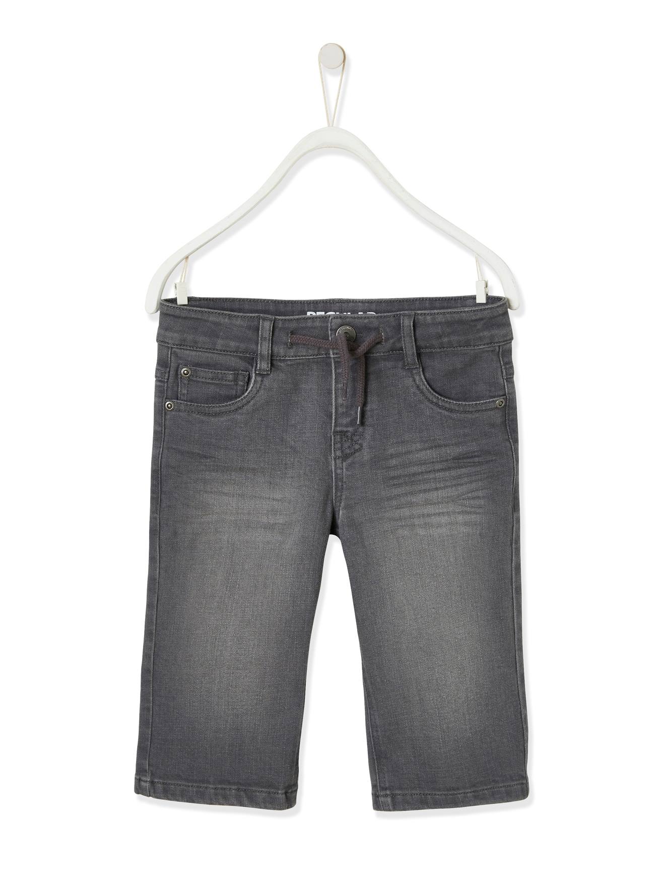 Bermuda en jean garçon denim gris