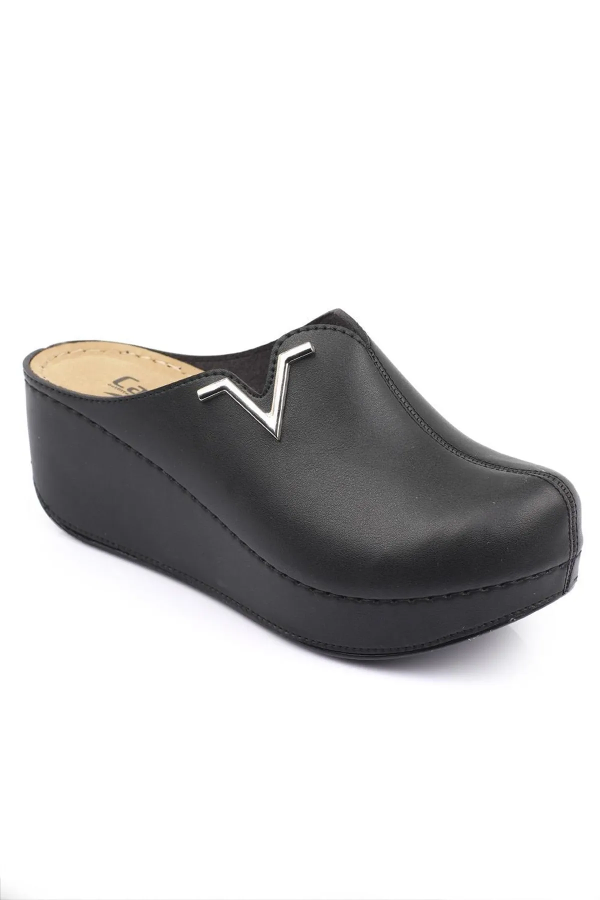 Capone Outfitters  Anatomisch weiche, bequeme Mutterhausschuhe mit Keilabsatz