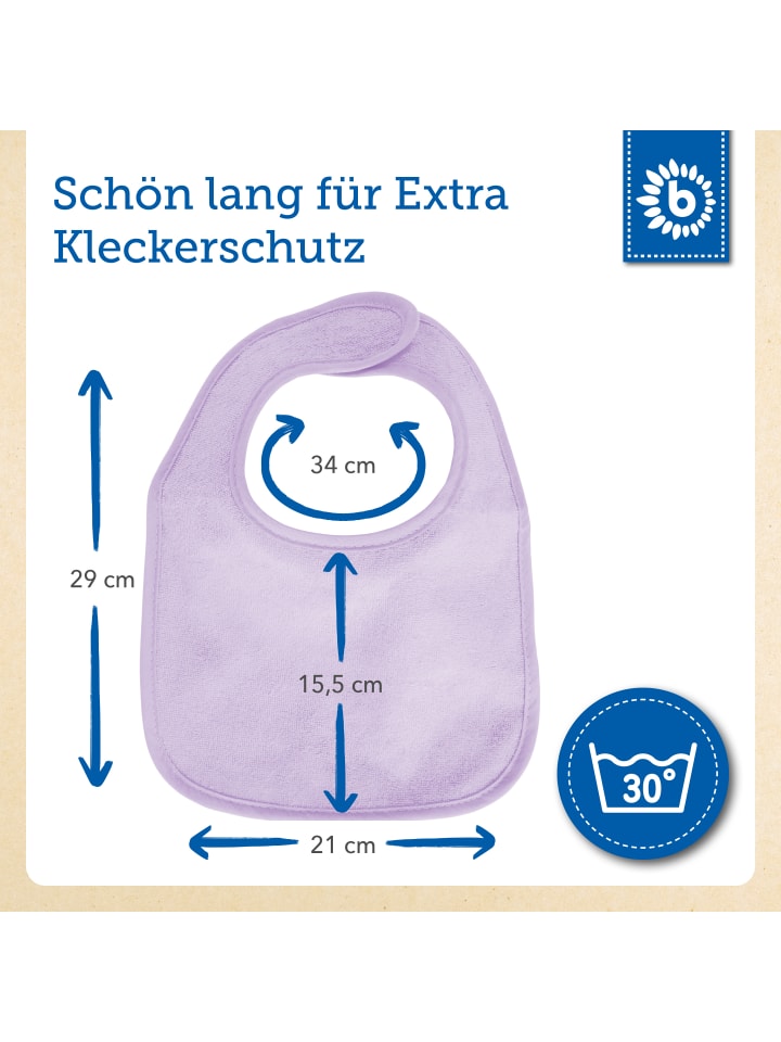 Bieco Spielwaren Baby Lätzchen 10er Pack abwaschbar - ab Geburt in Mehrfarbig günstig kaufen onesize