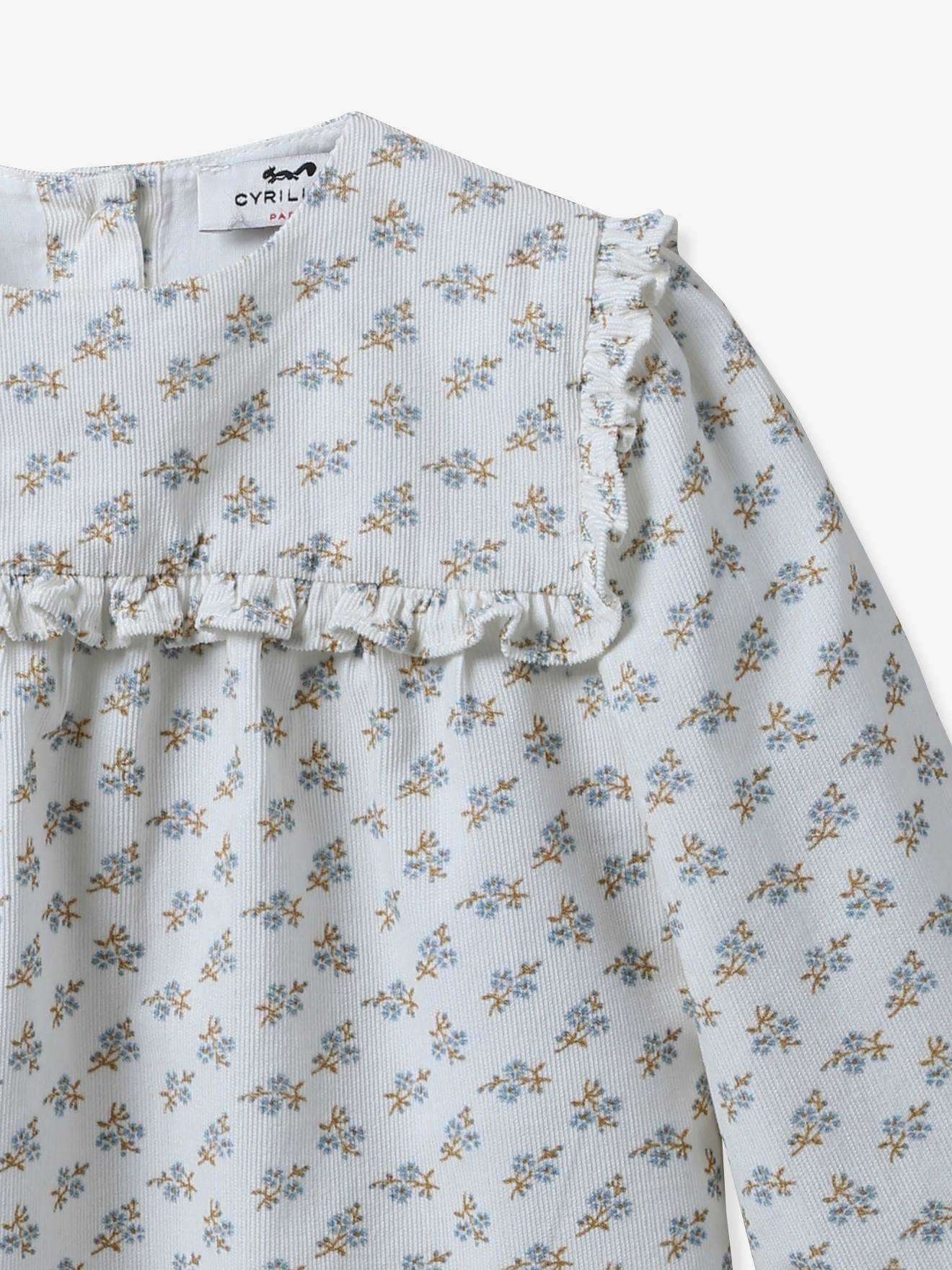 Cyrillus Baby Bluse CYRILLUS mit Print KATE - blau bedruckt