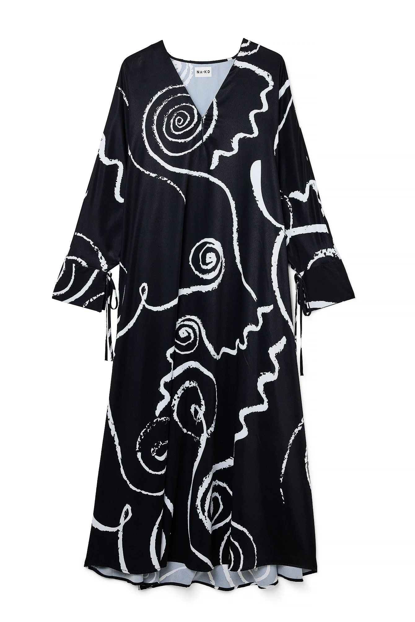 Fließendes Kimono-Maxikleid