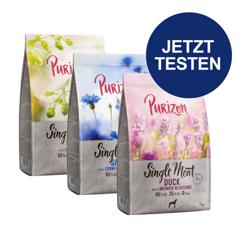 Probierpaket Purizon Single Meat 3 x 1 kg